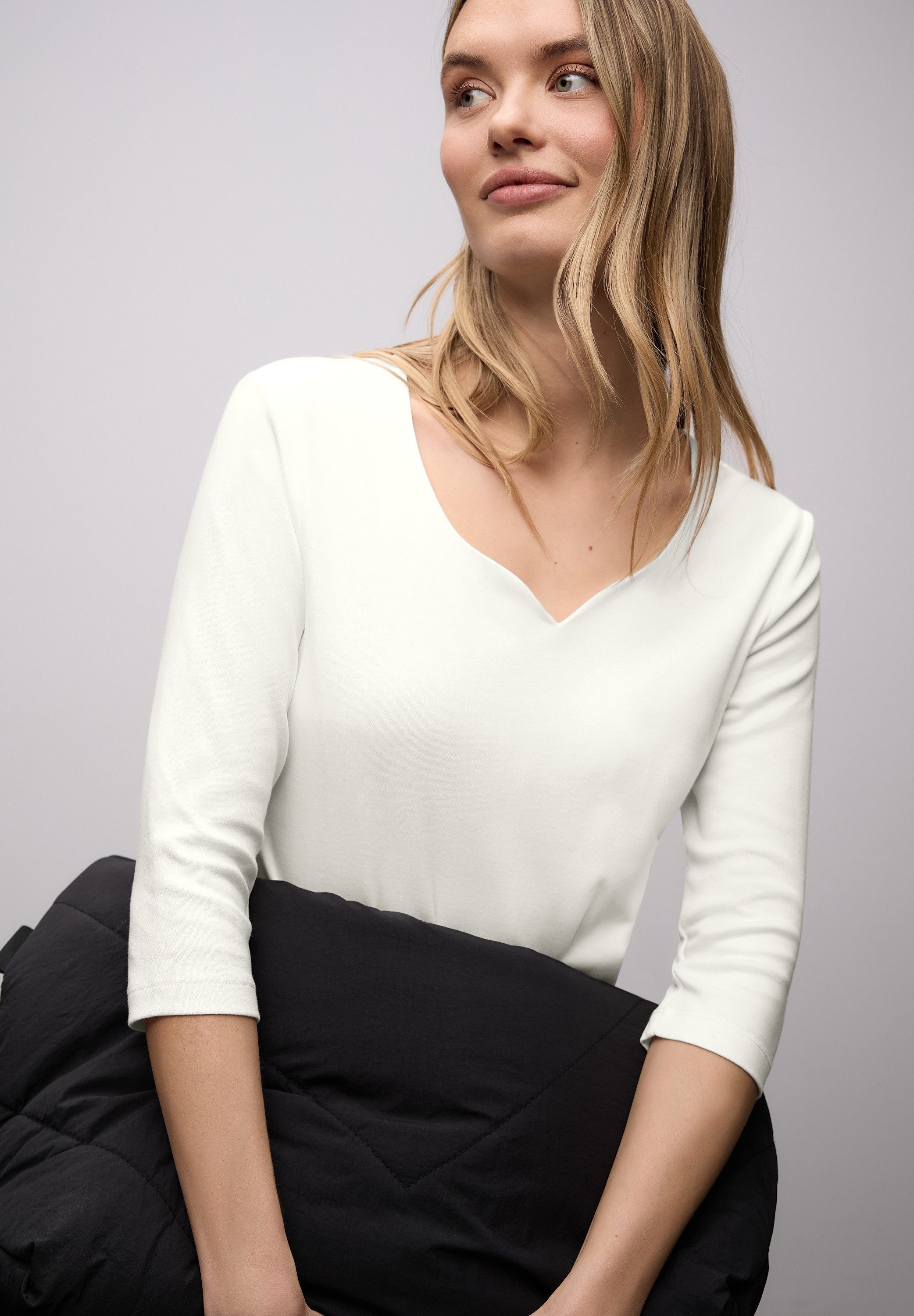 STREET ONE 3/4-Arm-Shirt Style ADA mit Herzausschnitt günstig online kaufen