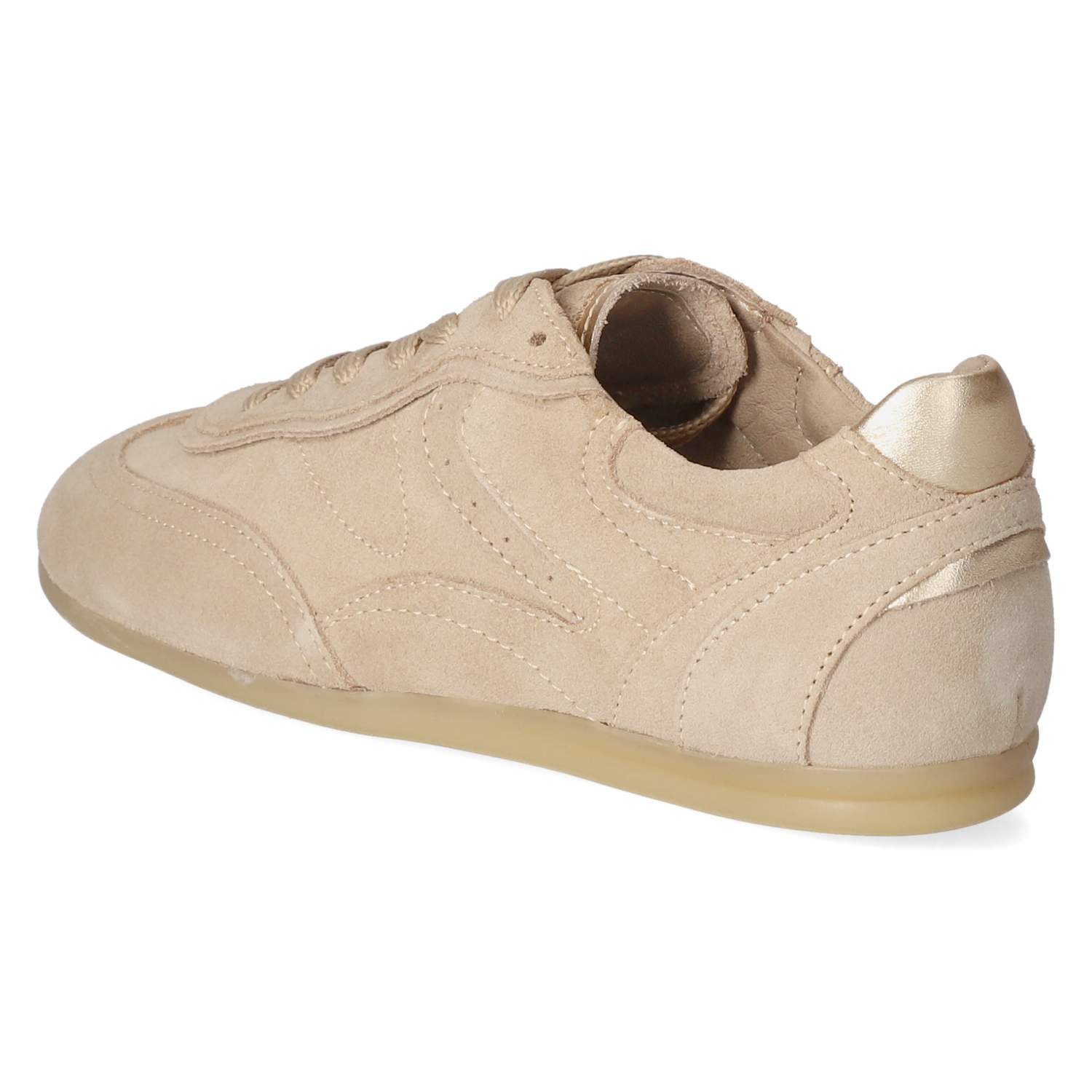 Fräulein Frida Fräulein Frida Vita 02 - Sand Damen Rauleder beige Schnürschuh