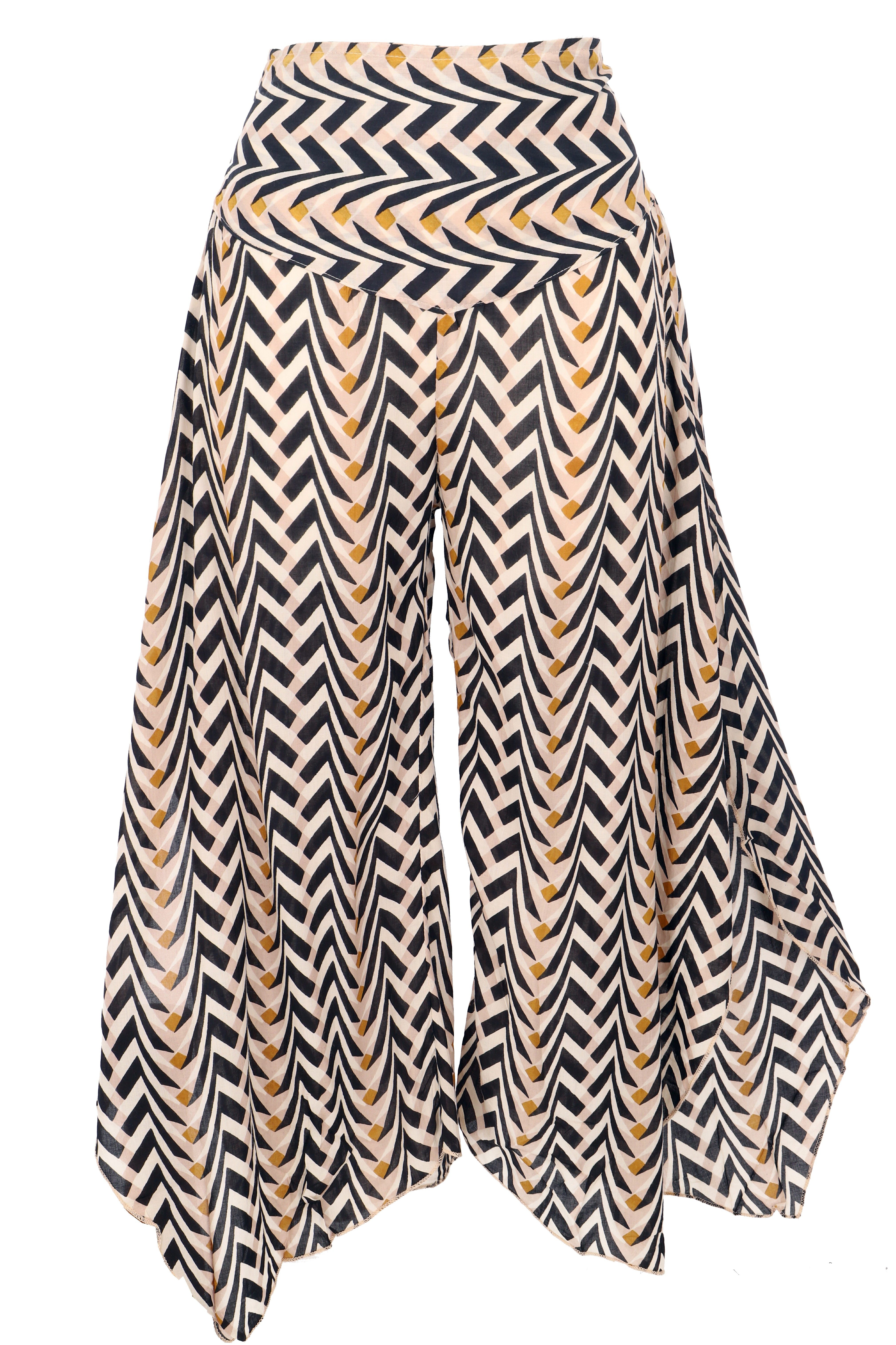 Guru-Shop Relaxhose Palazzohose, weite bedruckte Boho günstig online kaufen