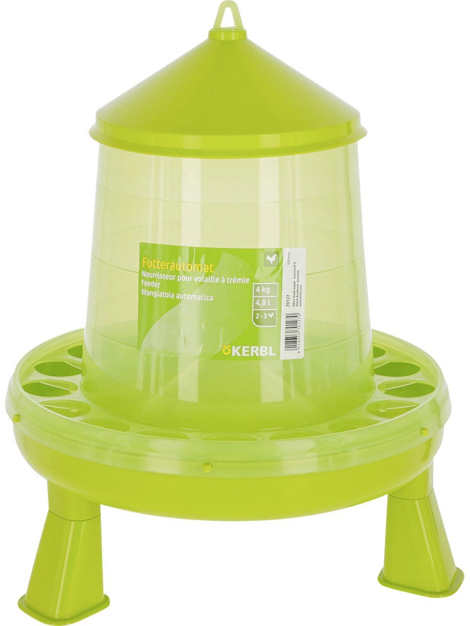 Kerbl Tierhaus Kerbl Futterautomat für 4 kg mit Füßen für