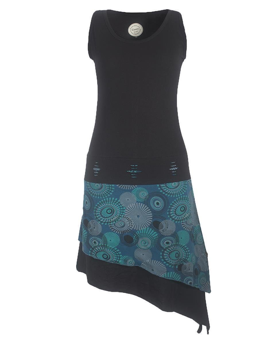 Vishes Zipfelkleid Ärmelloses asymmetrisches Lagenlook Zipfelkleid günstig online kaufen