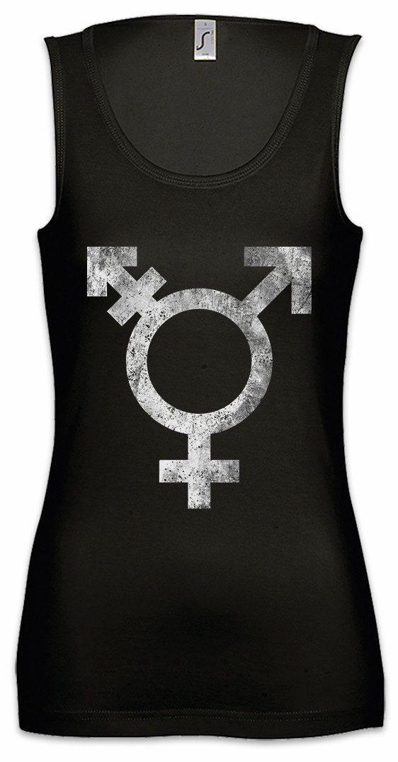 Urban Backwoods Tanktop Transgender Symbol Ärmelloses Damen T-Shirt Trans Gender Mainstreaming LGBTQ Bigender Genderqueer Gay
