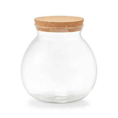 Zeller Present Vorratsglas Vorratsglas m. Korkdeckel, Glas/Kork, 1700 ml, Glas/Kork, transparent, Ø15,1 x 15,7 cm
