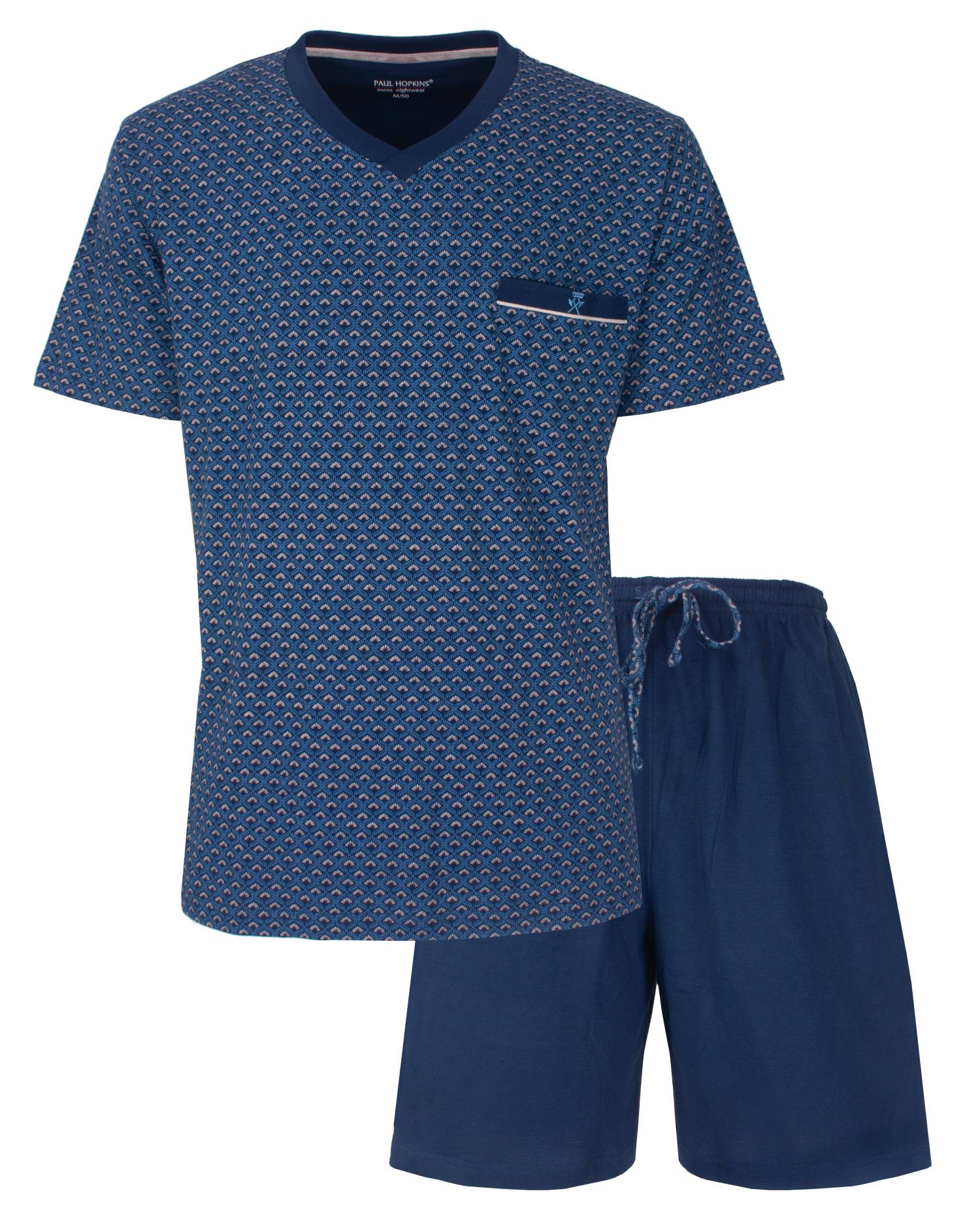 Paul Hopkins Shorty Herren Schlafanzug kurz (2 tlg) Baumwolle