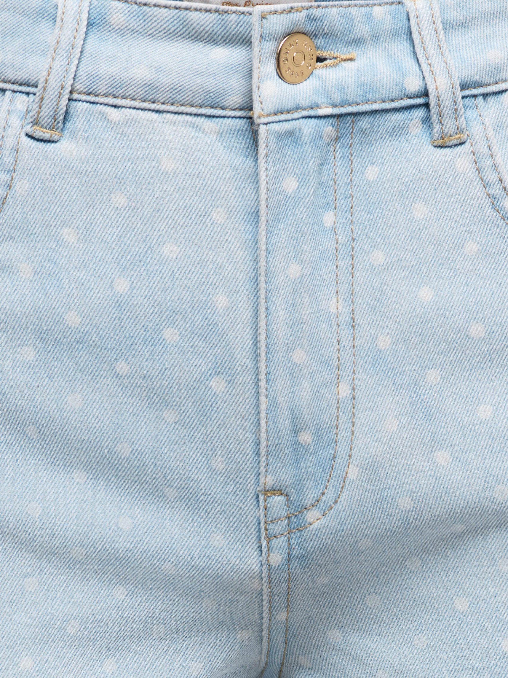 ONLY Jeansshorts ONLROBYN HW DOT DNM SHORTS SIJI Baumwolle, High Waist