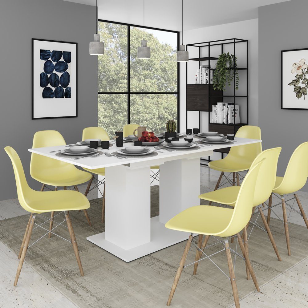 Vicco Esstisch »DIX 140 - 180 cm Weiß matt Esszimmertisch ausziehbar Küche  Tisch« online kaufen | OTTO