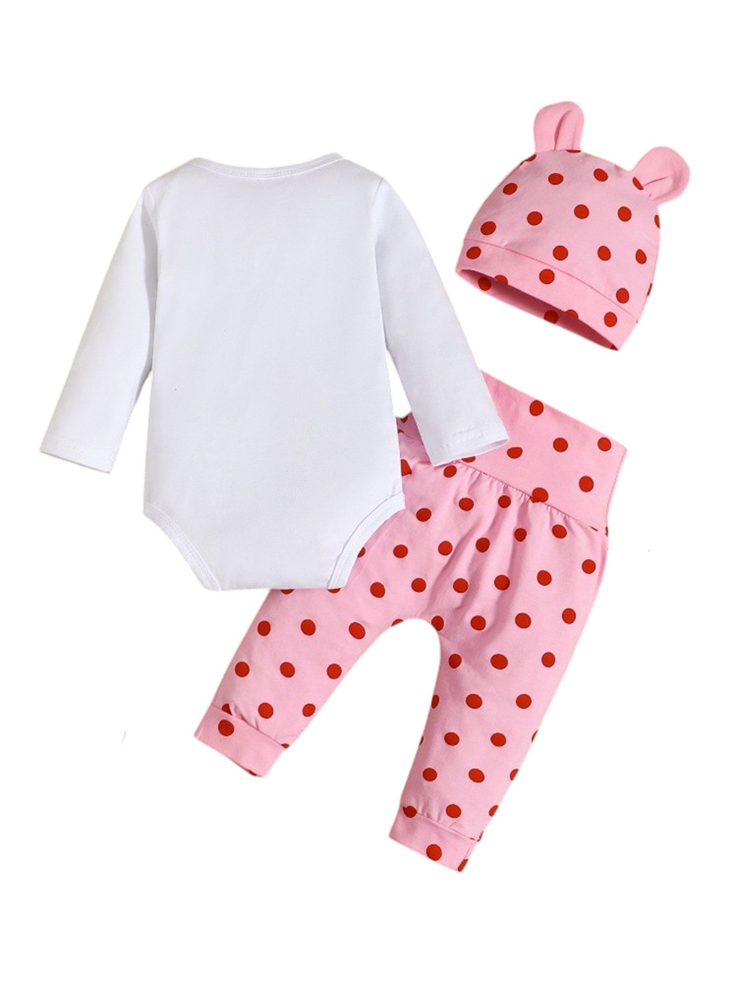 Lapastyle Shirt & Leggings Baby Neugeborenes Langarm Casual Basic Kleidung, süßer Stil (Set, 3-tlg) Tierdruck, Tupfendruck, süßes Set für Baby Mädchen