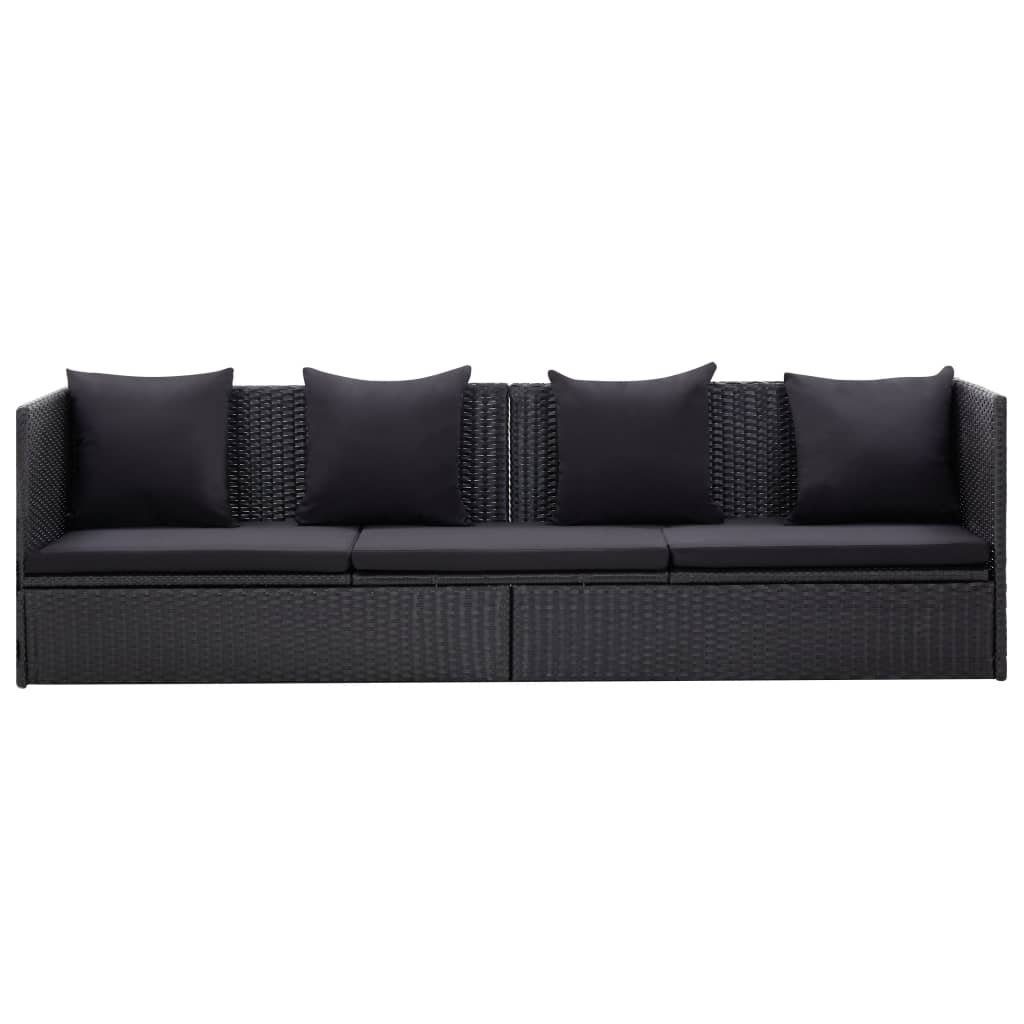 DOTMALL Gartenbank Garten-Sofabett mit Kissen Polyrattan günstig online kaufen