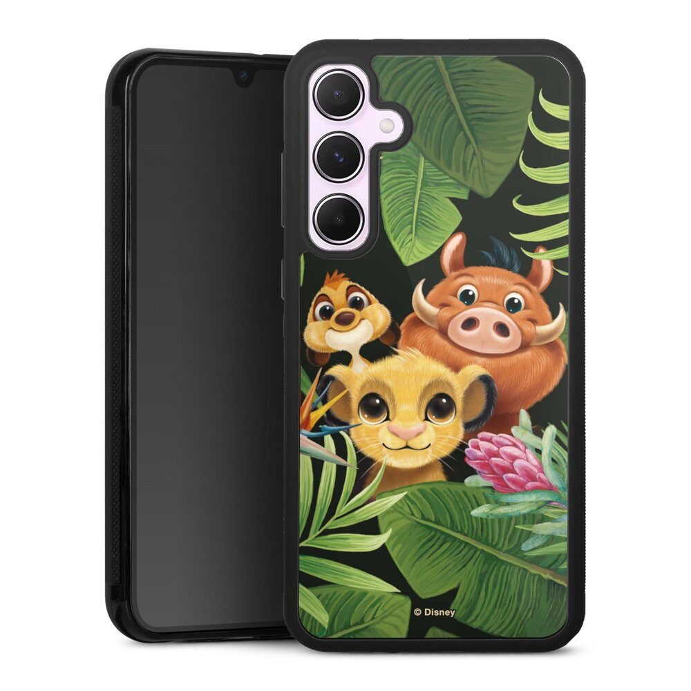 DeinDesign Handyhülle Disney Simba Timon und Pumbaa Simbas Friends, Samsung Galaxy A55 5G Gallery Case Glas Hülle