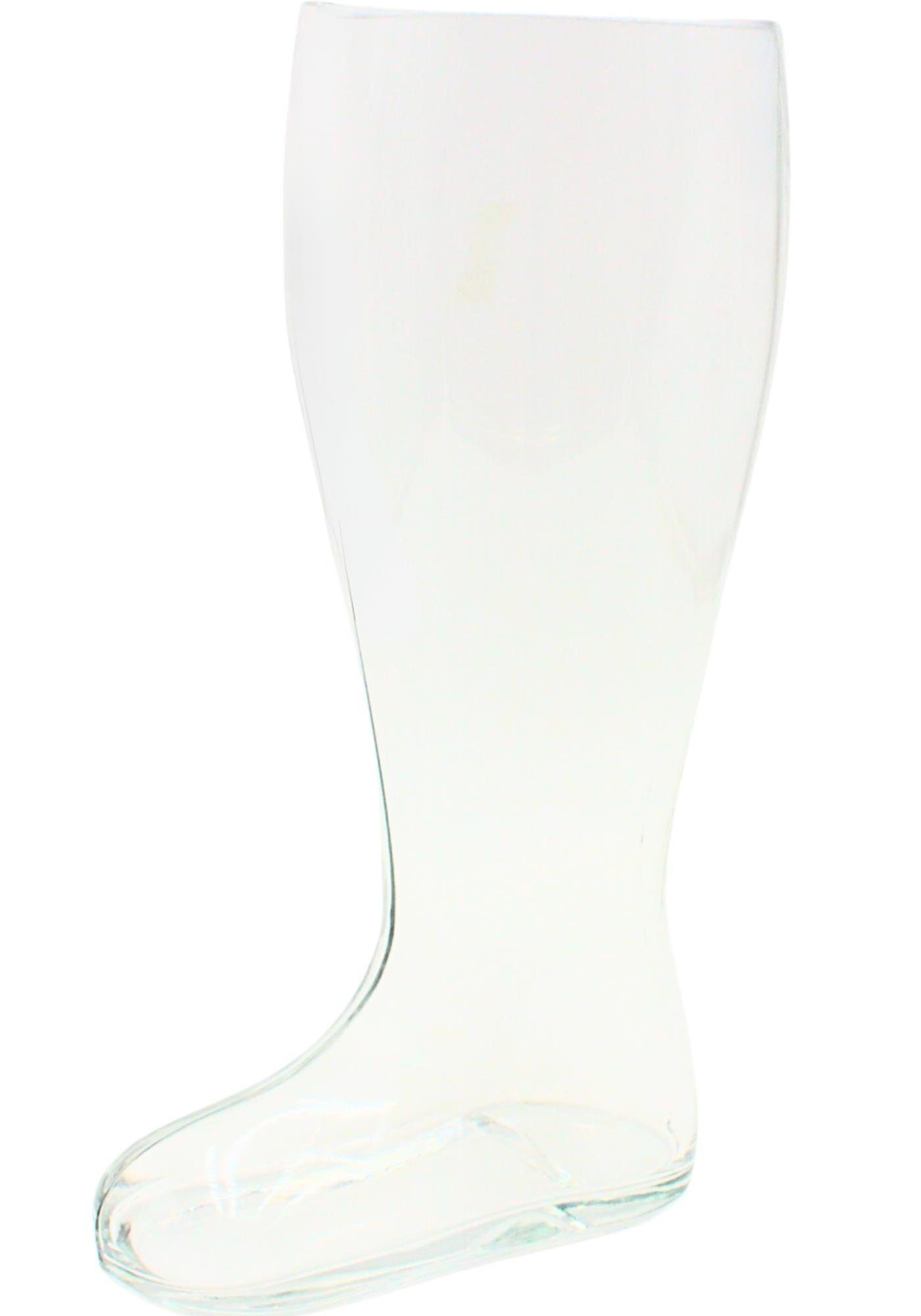 für L Größe Trinkflasche Transparent, 2 XXL-Bierglas, Stiefel, aus Bierstiefel, Glas, H: 33 cm Dekohelden24 ca.