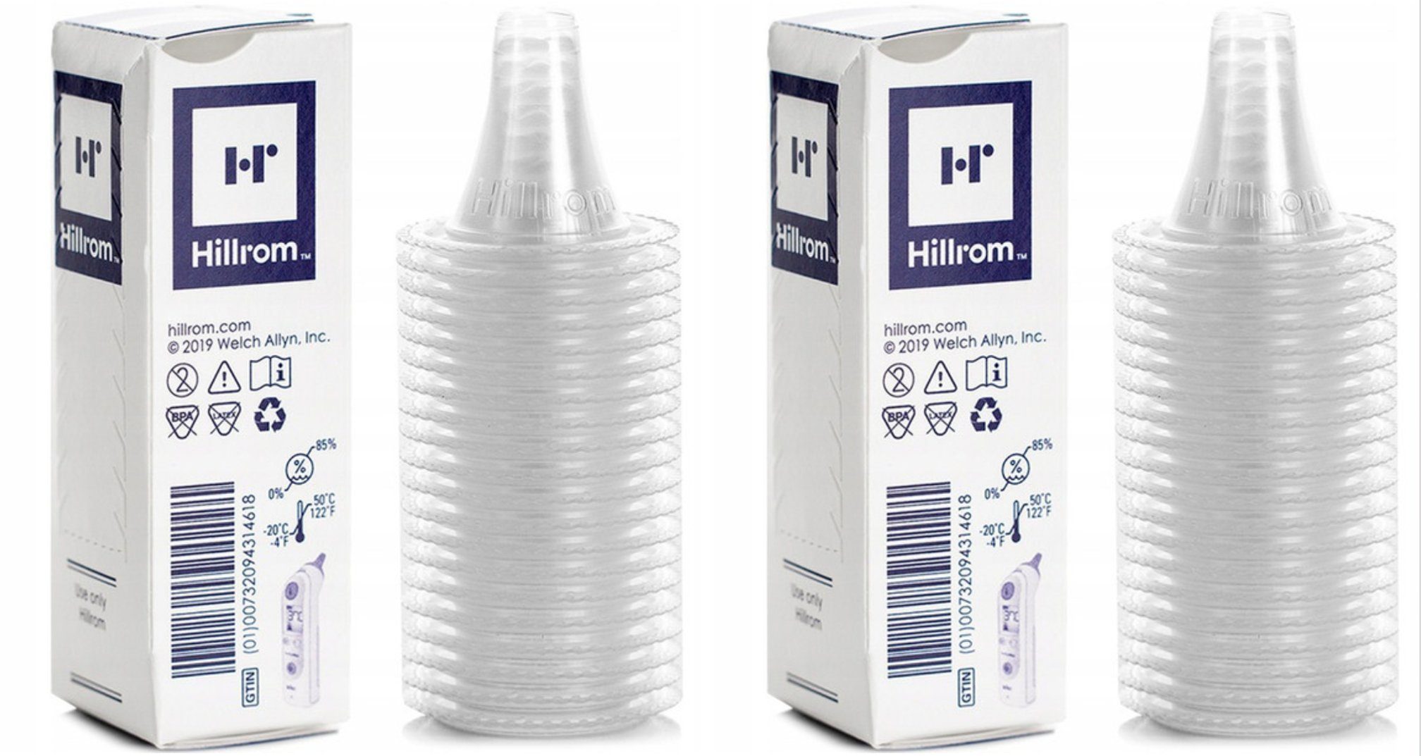 Ersatzschutzkappen Braun Hillrom Thermoscan Schutzkappen, 40-St., Hygienische Temperaturmessung, Einfache Anwendung, Einweg-Schutzkappen