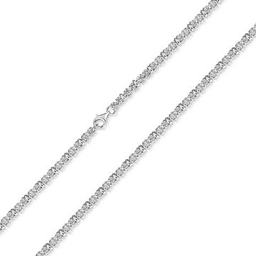Materia Silberkette Damen Herren Silber Königskette 5mm 45-60cm K77, 925 Sterling Silber, rhodiniert