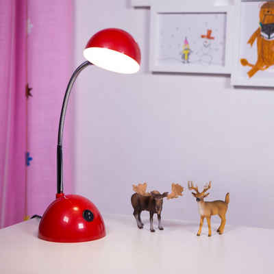 LIMUNDO LED Schreibtischlampe »Kinderschreibtischlampe, Kindertischleuchte Emma in rot«, LED fest integriert, Tageslichtweiß