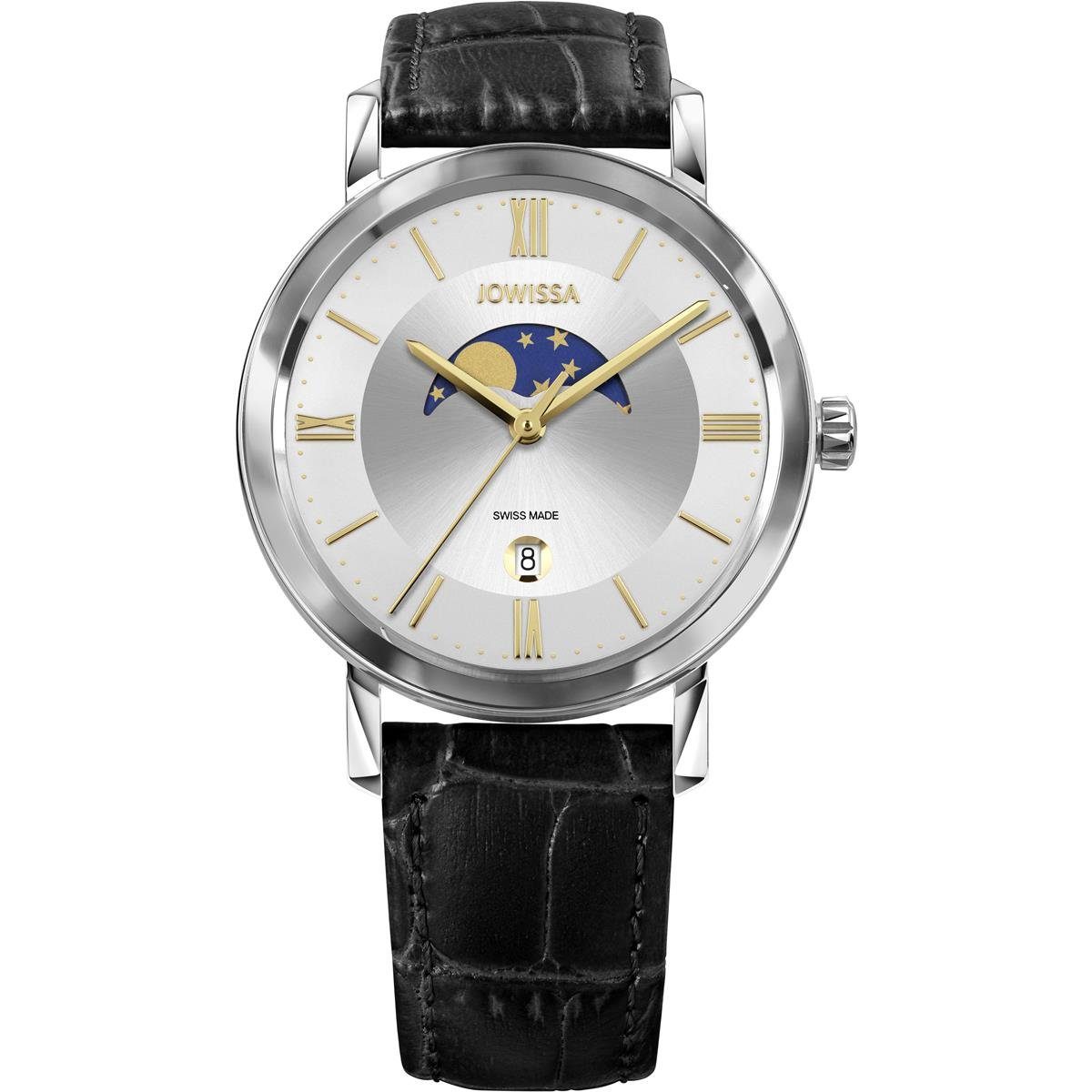 Quarzuhr Jowissa Magno Herrenuhr J4.272.L Leder Mondphase