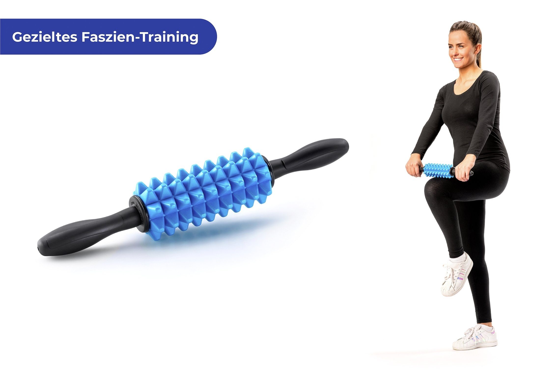 Maximex Massageroller Faszien Massageroller mit Triggerpunkt Noppen Maße: 39 x 6 x 6 cm, 1-tlg.