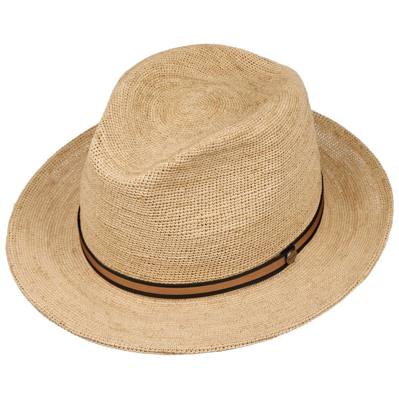 Borsalino Sonnenhut (1-St) Strohhut mit Ripsband, Made in Italy