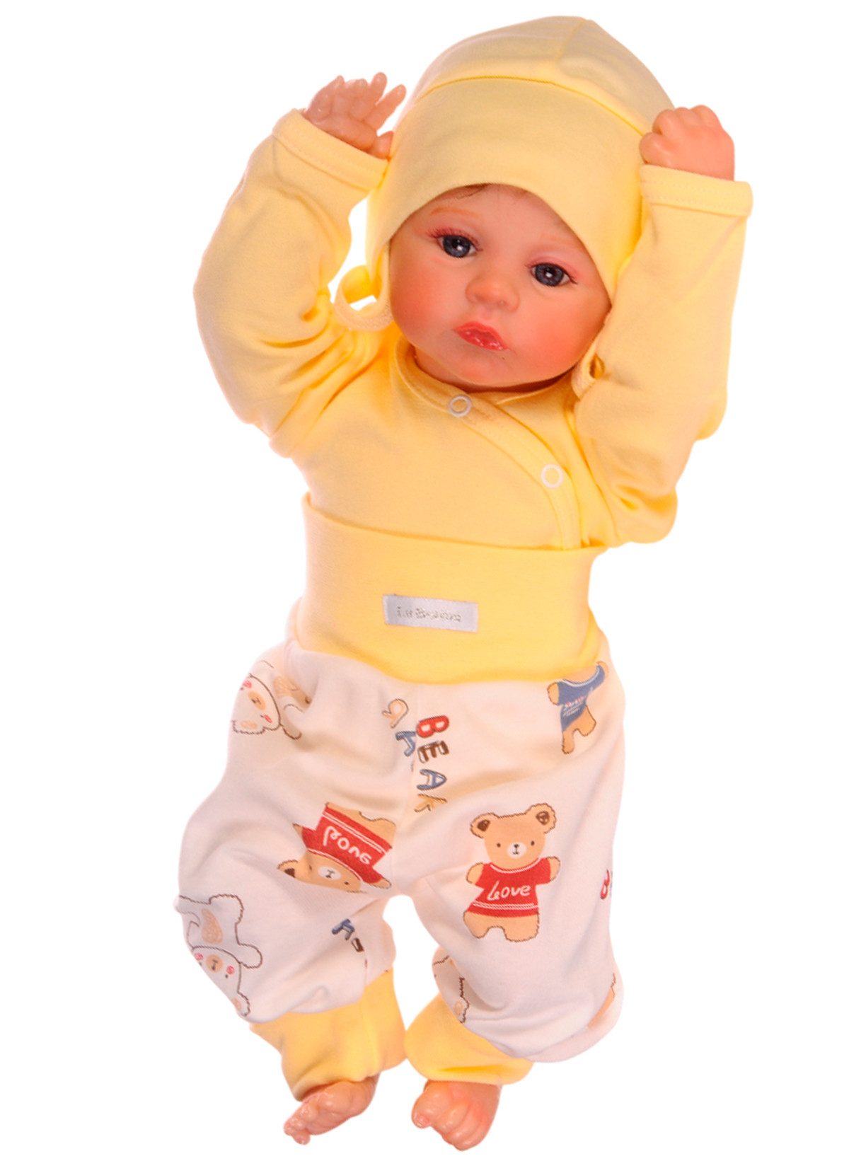 Erstausstattungspaket Baby Anzug Body Hose Mütze neutral für Neugeborene Set