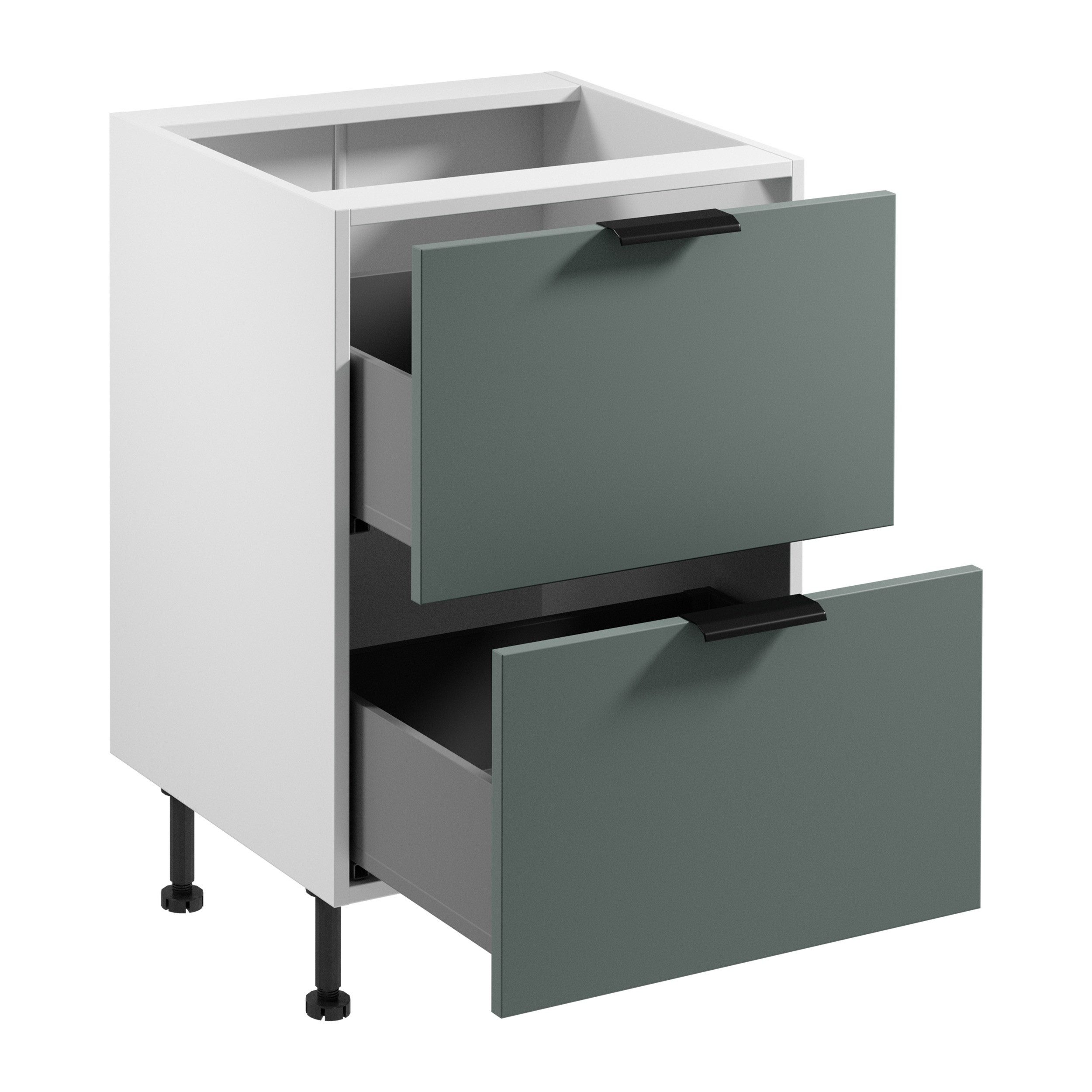 ROYAL24_MARKT Küchenzeile K44-G420 - Sorento - Praktische Lösungen für ein stilvolles Zuhause, (Komplett Set), Matt - Modern - Exzellent.