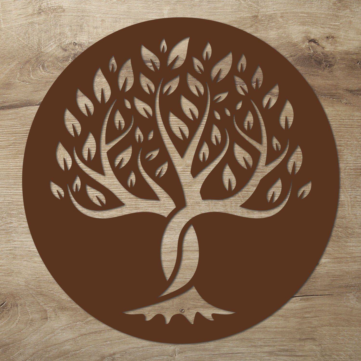 Namofactur 3D-Wandtattoo Wandtattoo Schild 'Baum des Lebens', Wanddeko aus Holz