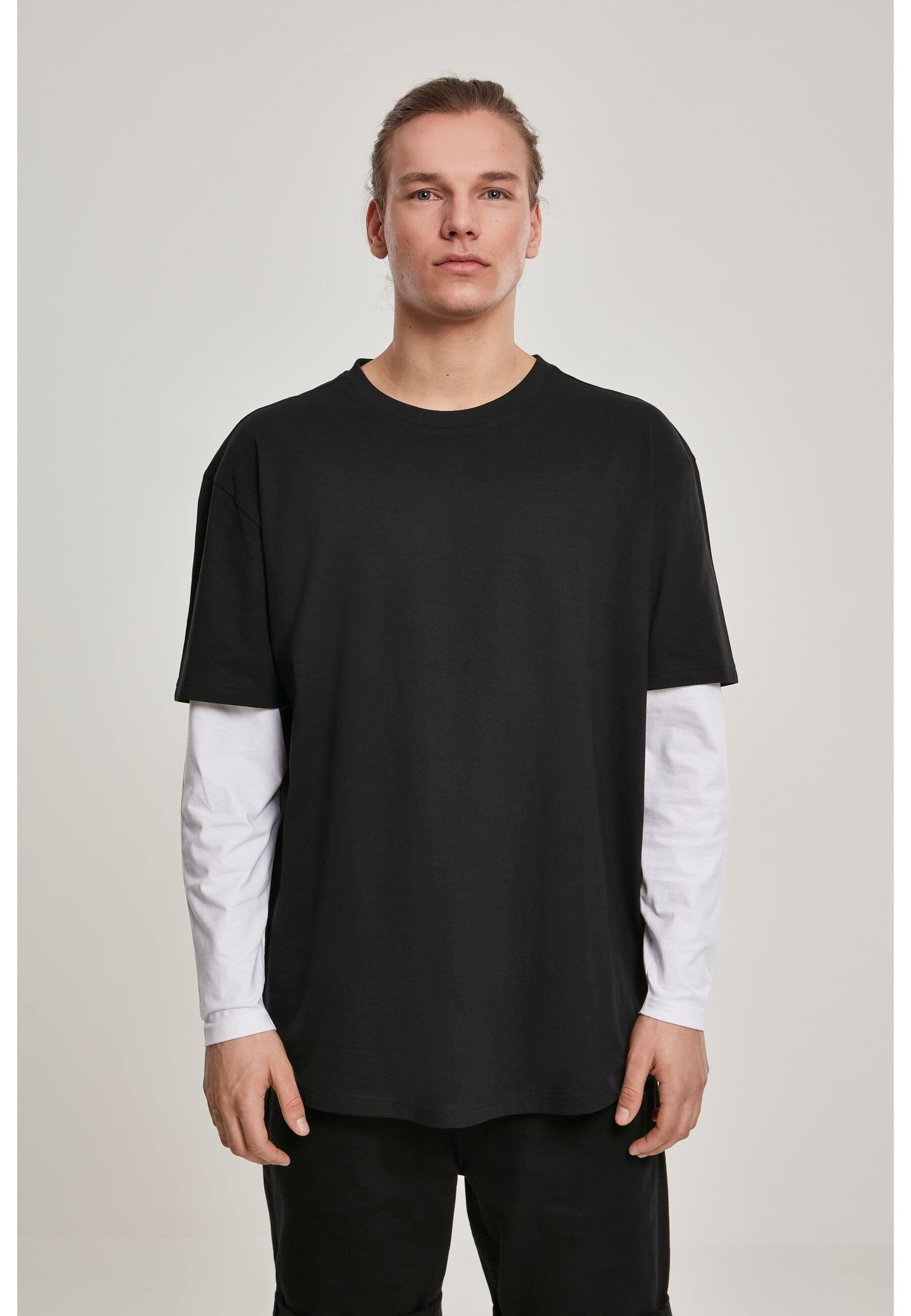 Layer Oversized Double black/white Tee (1-tlg) Herren T-Shirt URBAN Shaped CLASSICS LS