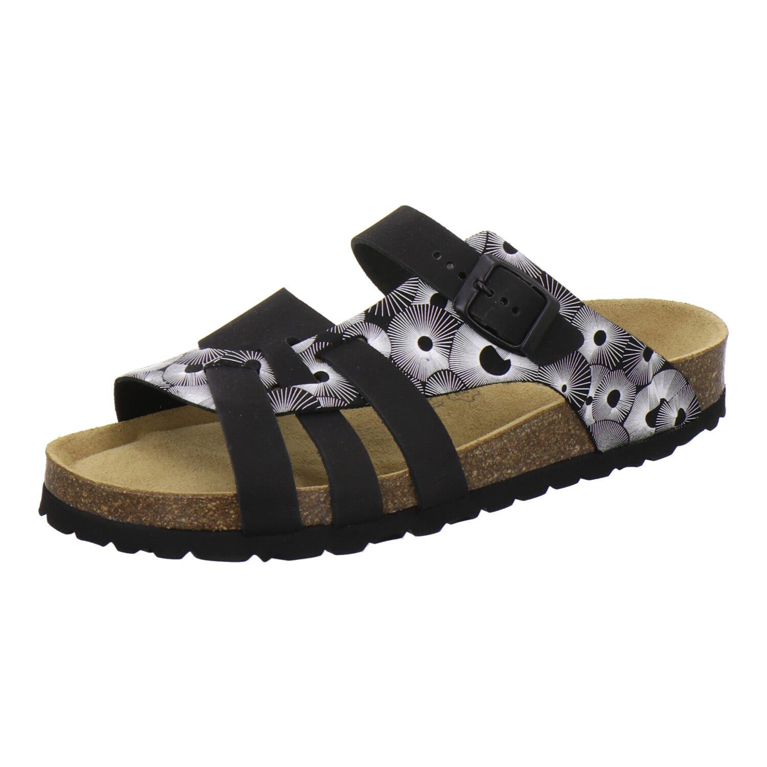 AFS-Schuhe Damen Kralle Pantolette aus Nubukleder mit Fußbett, Made in Germany