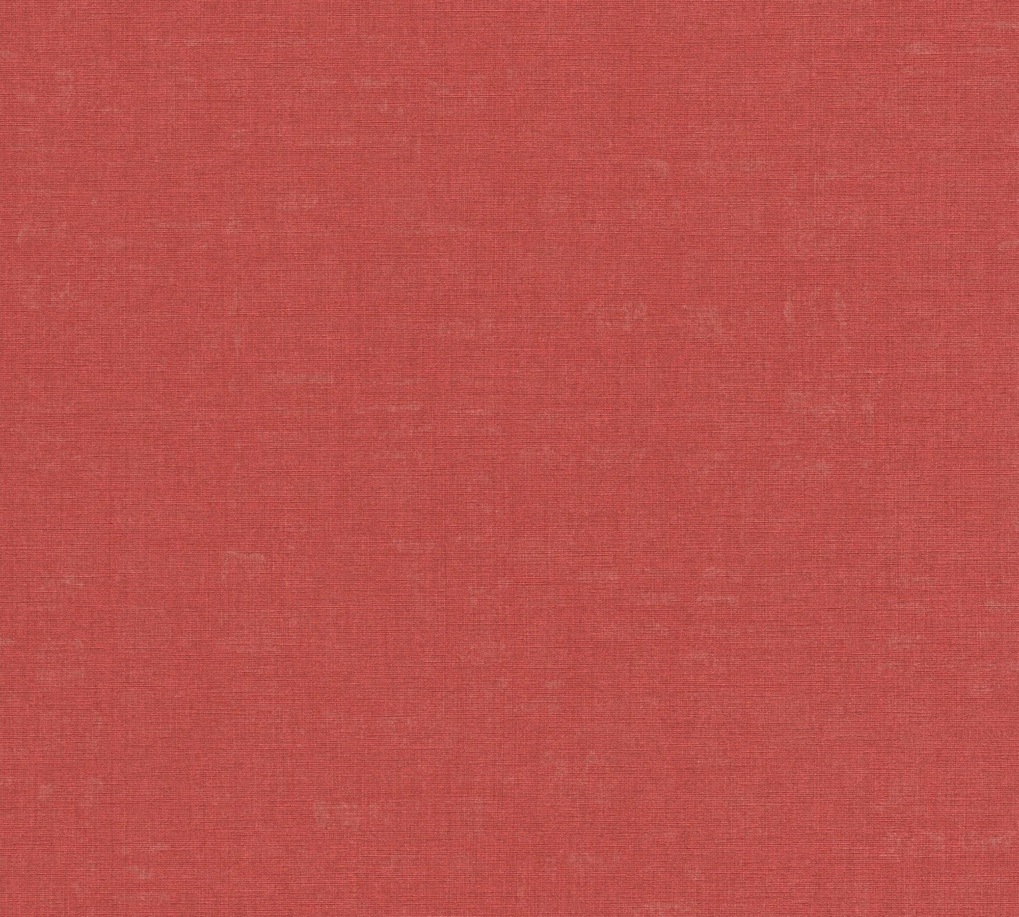 Rot leicht A.S. Nara Unitapete strukturiert, St), Einfarbig, Création Vliestapete matt, (1