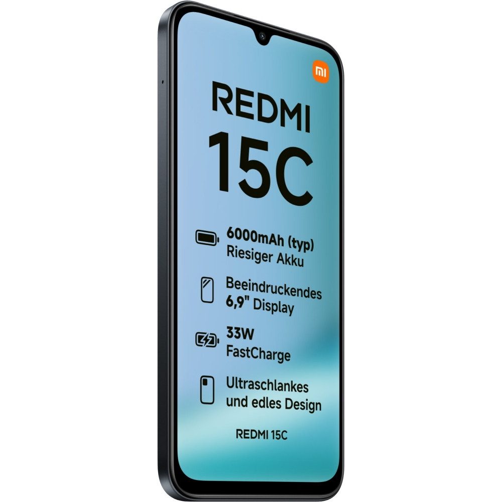 Xiaomi Redmi 15C 128 GB / 4 GB - Smartphone - midnight black Smartphone (6,9 Zoll) – Bild 3 von 5
