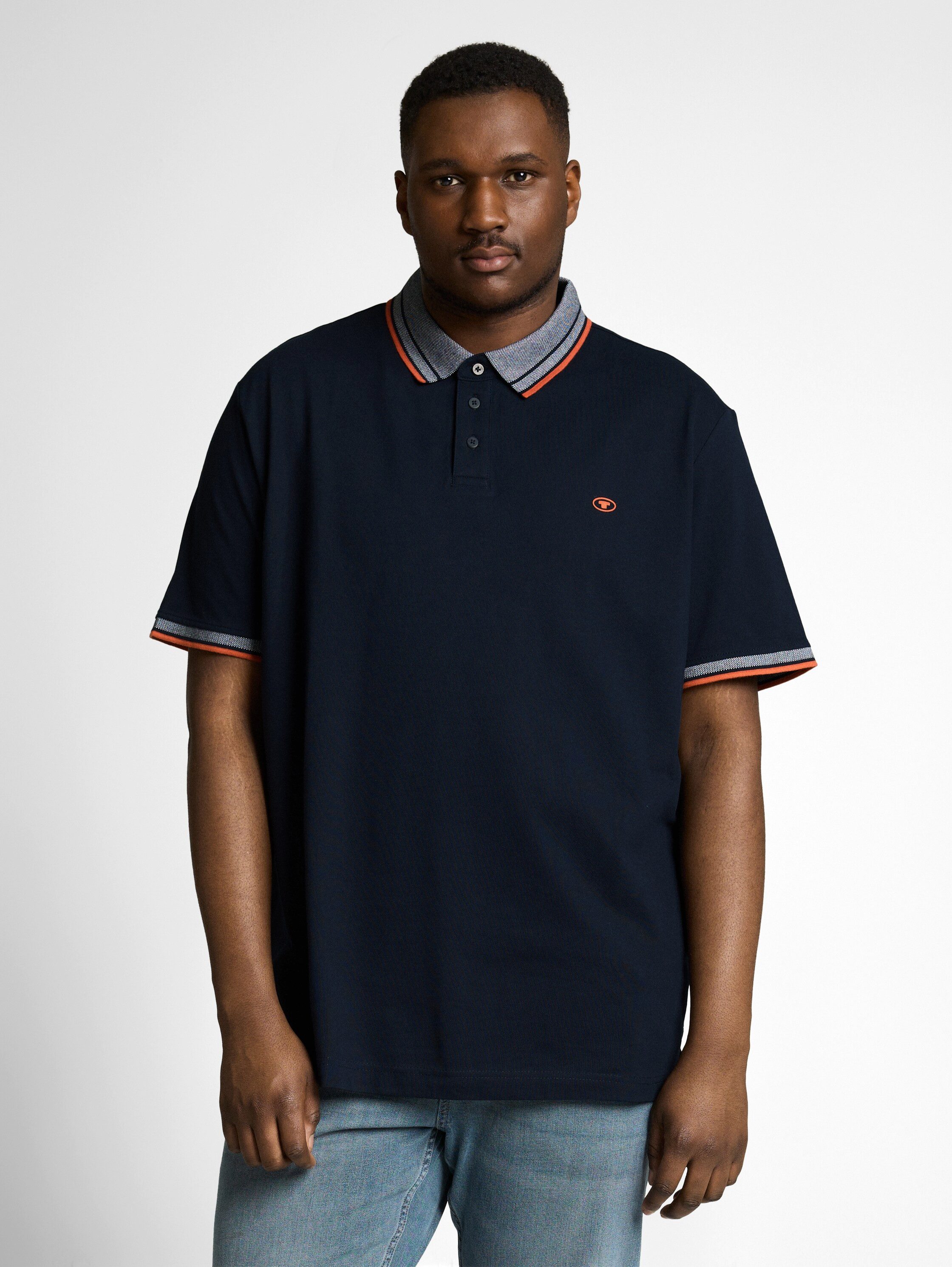 TOM TAILOR PLUS Poloshirt mit Logo Print