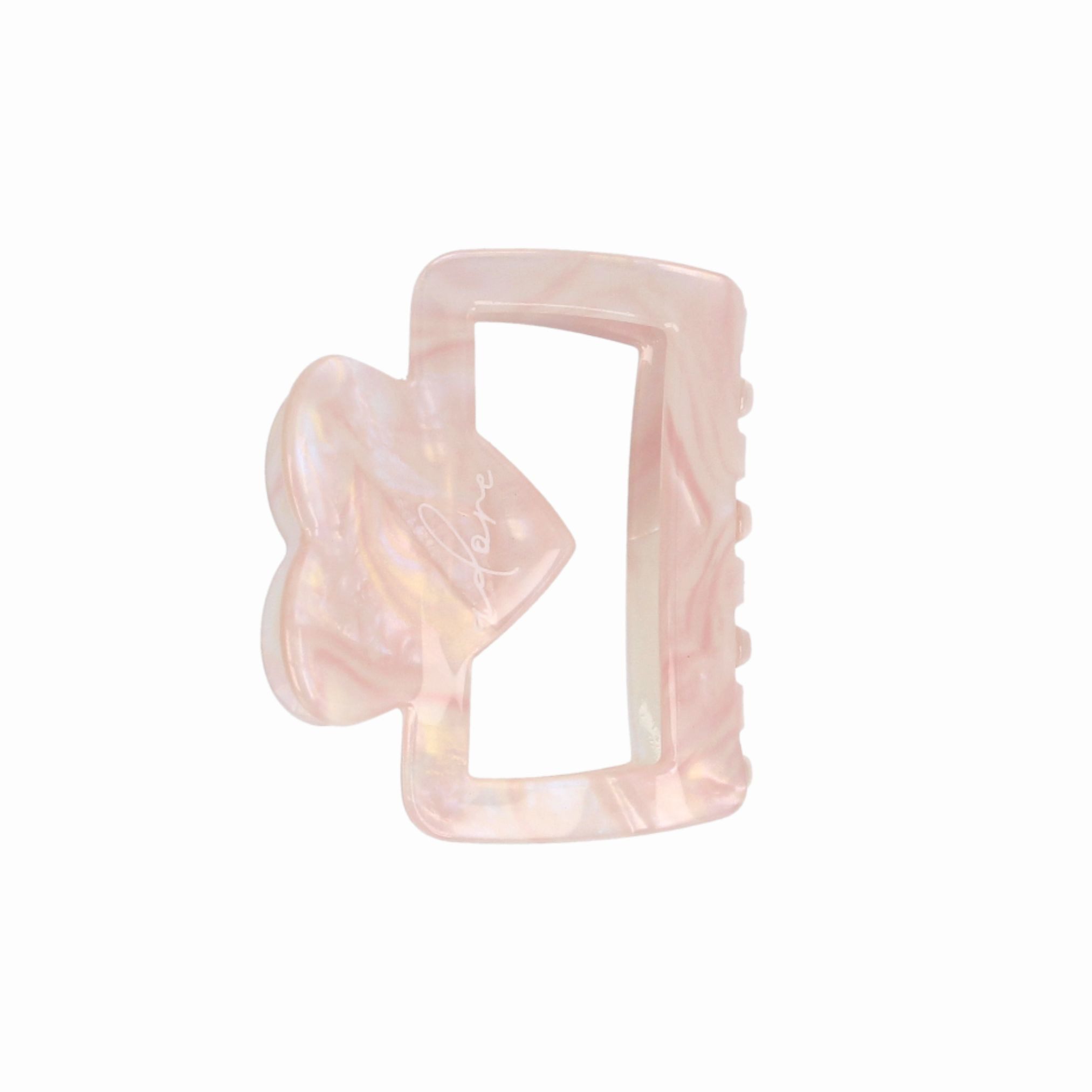 PARSA Beauty Haarklammer Lifestyle Pure Balance Haarklammer Rosa mit Herz & Schriftzug