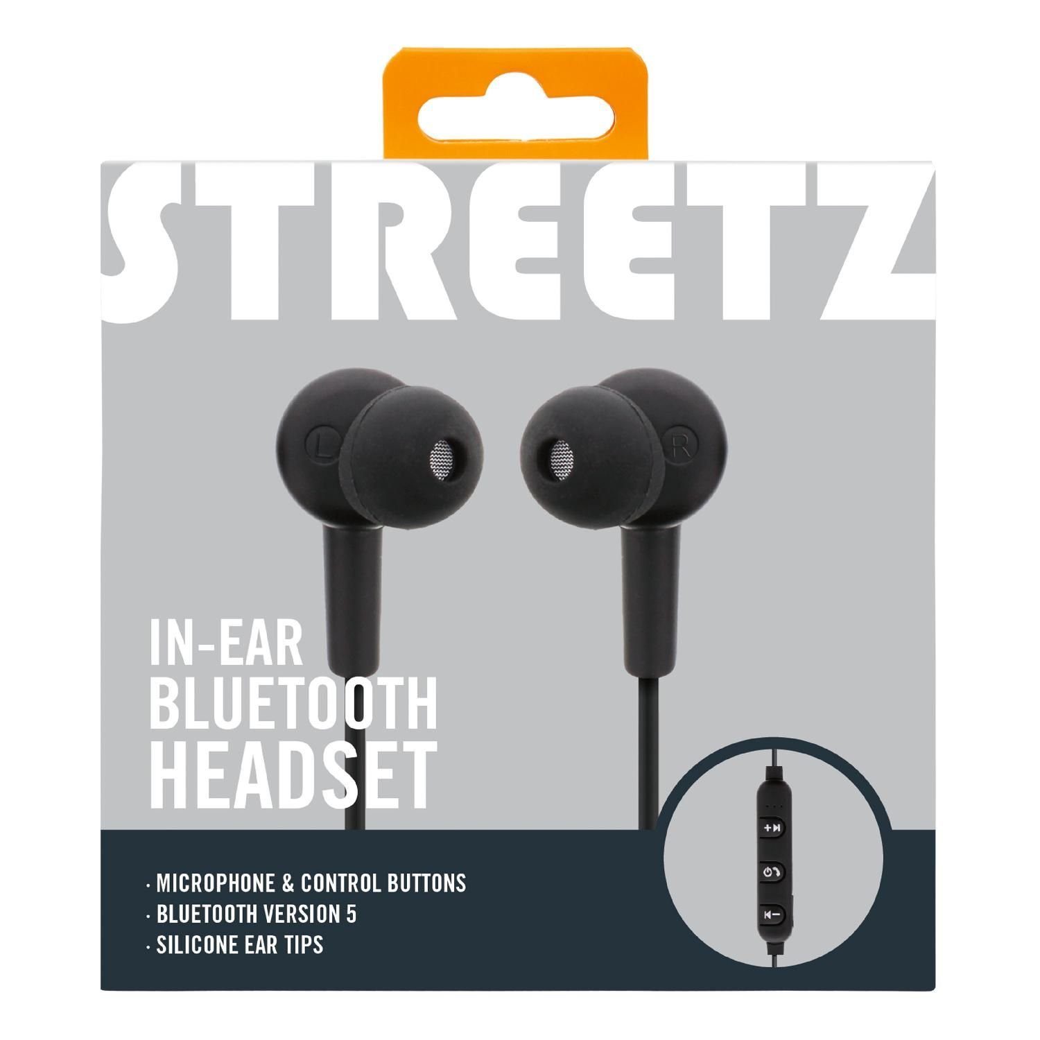 3 STREETZ Bluetooth, Kopfhörer Jahre In-Ear HL-BT301 zu (integriertes Bluetooth In-Ear-Kopfhörer Mikrofon, inkl. Std Herstellergarantie) bis 5 10m Bluetooth