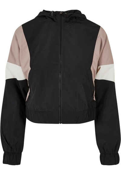 URBAN CLASSICS Allwetterjacke Urban Classics Damen Ladies Short 3-Tone Crinkle Jacket (1-St)
