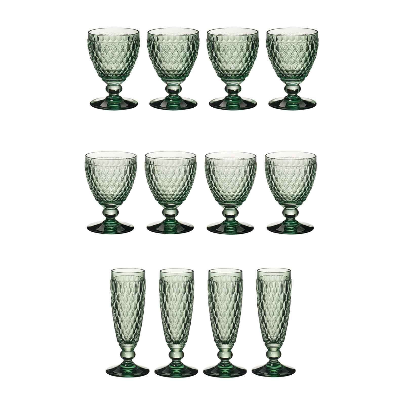 Villeroy & Boch Gläser-Set Boston Coloured Wasser-, Wein- und Sektgläser, 12-tlg., Glas