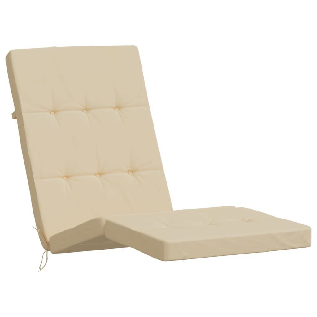 vidaXL Sitzauflage Liegestuhl-Auflagen 2 Stk. Beige Oxford-Gewebe, (2 St)