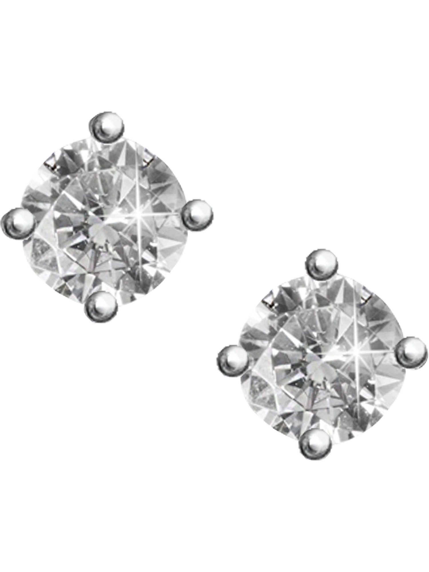 Paar Ohrstecker FAVS Damen-Ohrstecker 925er Silber 2 Zirkonia