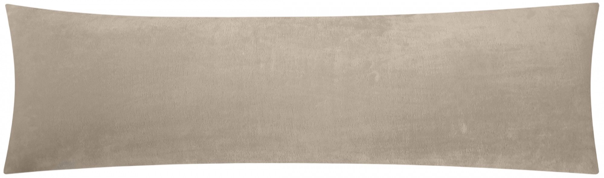 Heubergshop Seitenschläferkissenbezug, (1 Stück), 40x145cm, Fleece Winter flauschig weich warm Kissenbezug (Beige)