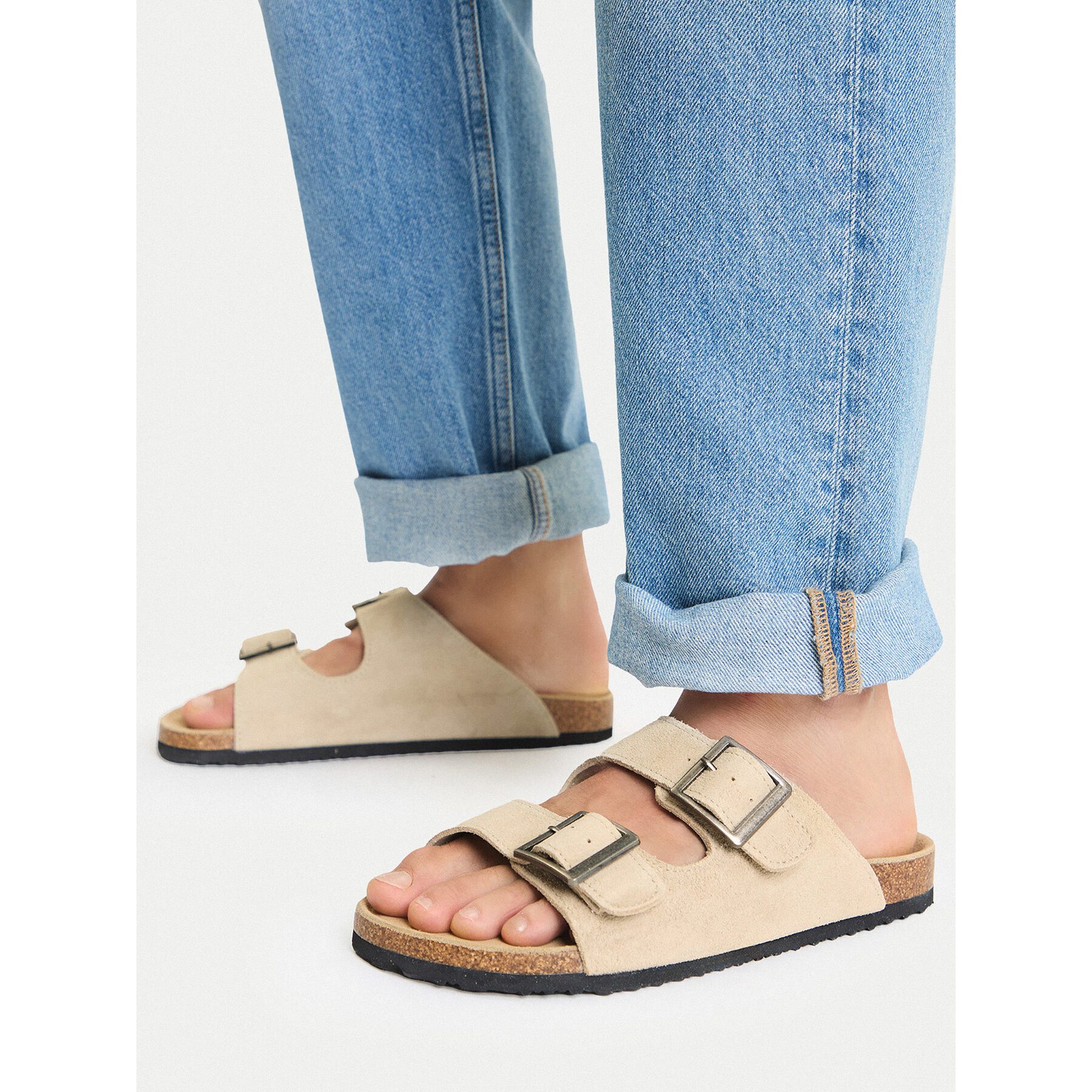 Go Soft Go Soft Herren-Flip-Flops, Beige Badepantolette