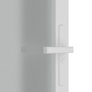 vidaXL Haustür Innentür 93x201,5 cm Weiß Mattglas und Aluminium Zimmertür Glastür