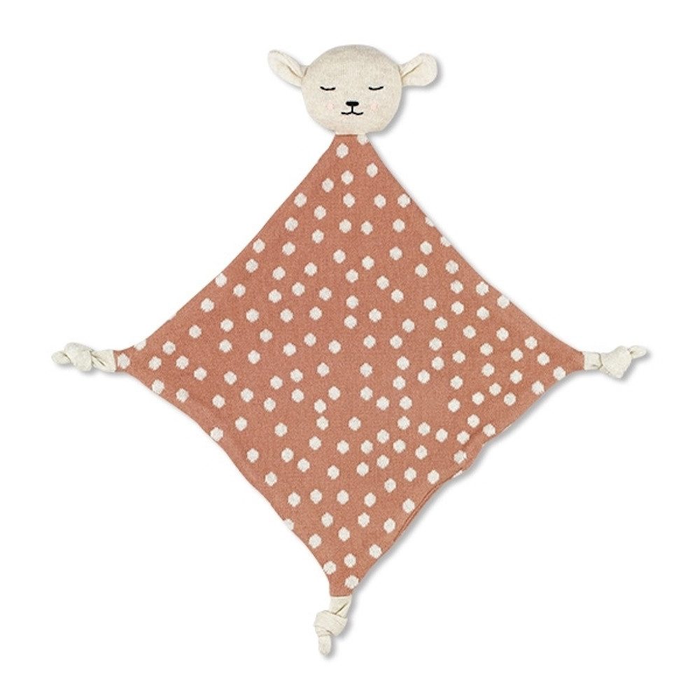 Ava & Yves Schmusetuch Kuscheltuch mit Tierkopf 25x25cm Schnuffeltuch