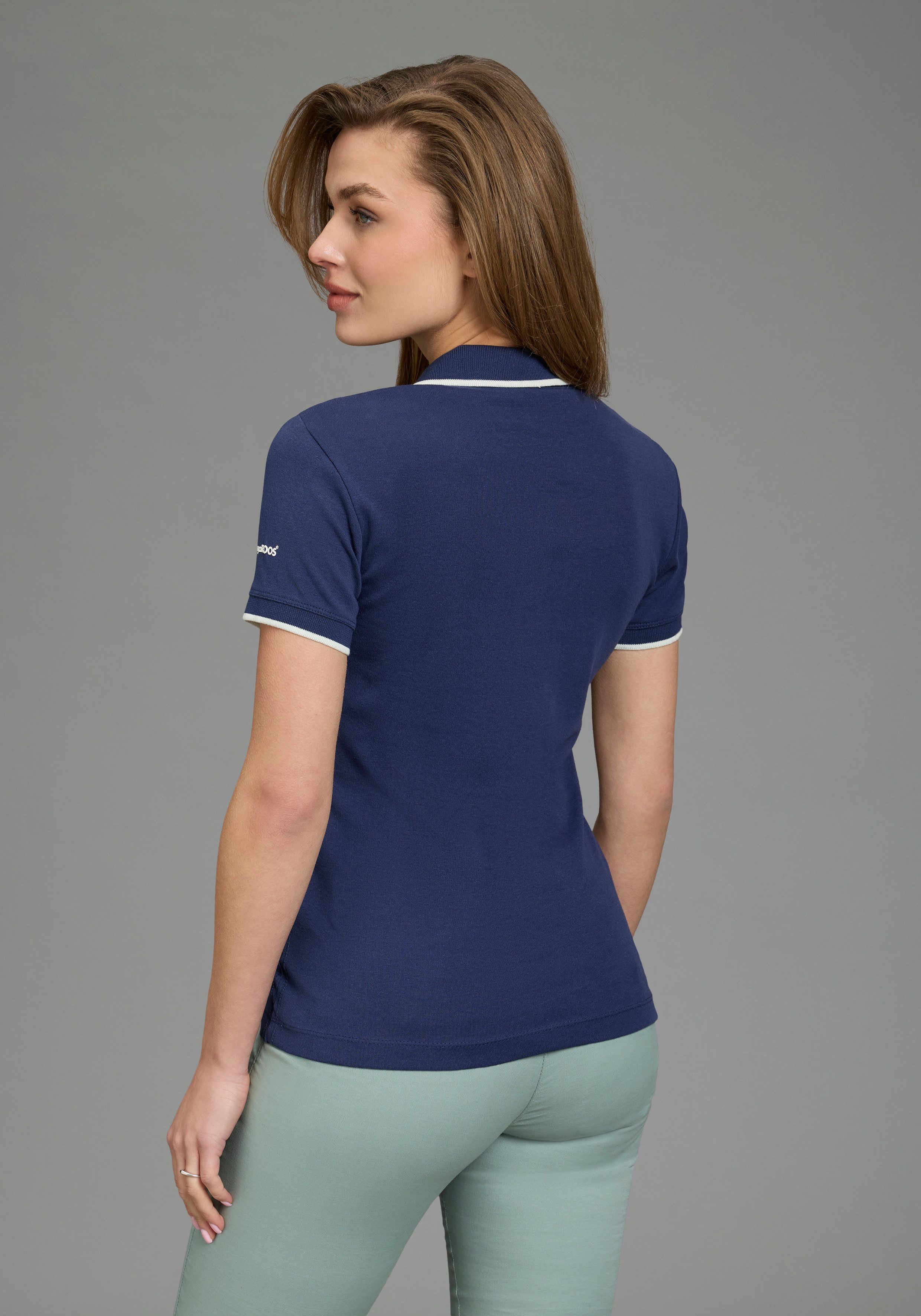 KangaROOS Poloshirt Kurzarm, figurbetonter Schnitt, Colourblocking-Optik, P günstig online kaufen