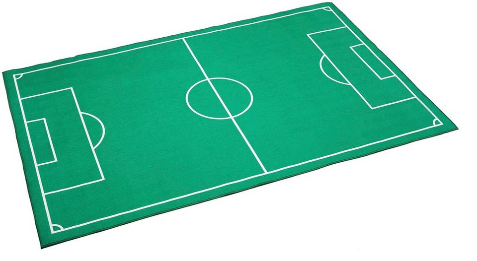 Kinderteppich Fußballfeld, Böing Carpet, rechteckig, Höhe: 4 mm, Spiel- Teppich, bedruckt, waschbar, Kinderzimmer