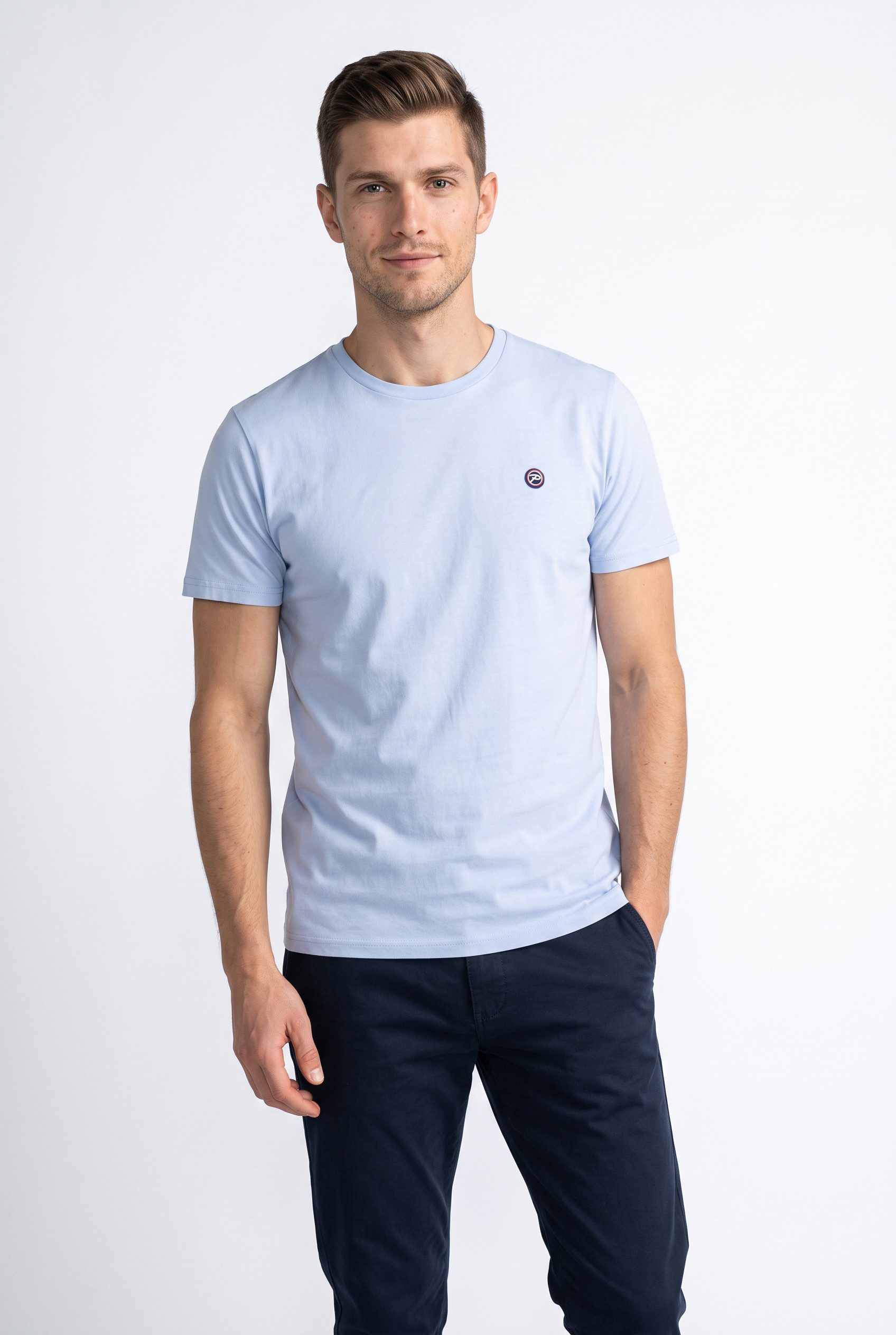 Petrol Industries Rundhalsshirt mit Logo Stickerei