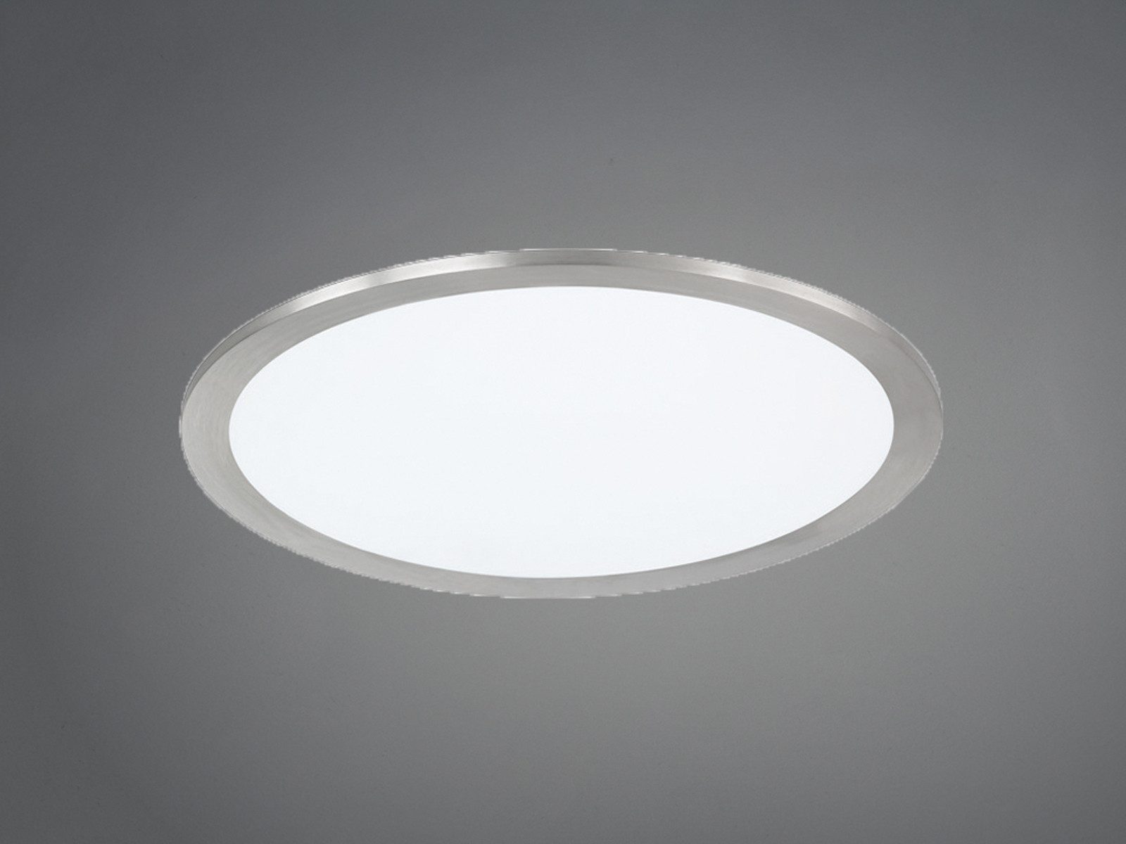 TRIO Leuchten LED Deckenleuchte, LED fest integriert, Warmweiß, LED Deckenpanel aus Metall, minimalistisch und extrem flach, Ø30cm
