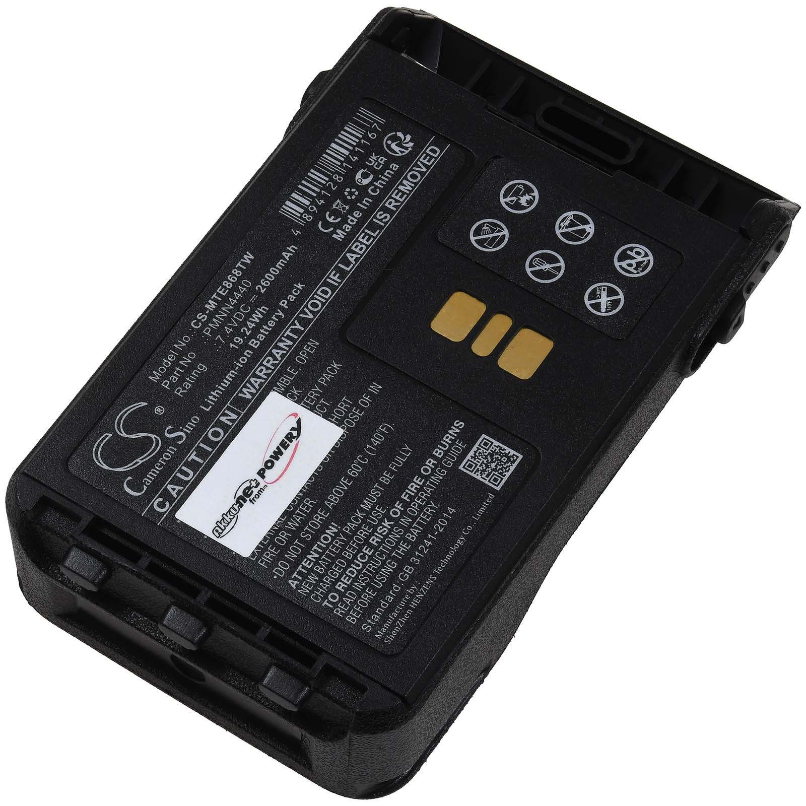 Powery XXL-Akku für Motorola DP3661 Akku 2600 mAh (7.4 V)