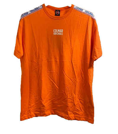 Colmar Shirttop »COLMAR Originals Kurzarm-Shirt sportliches Herren Freizeit-T-Shirt mit Marken-Banderole Alltags-Shirt Orange«