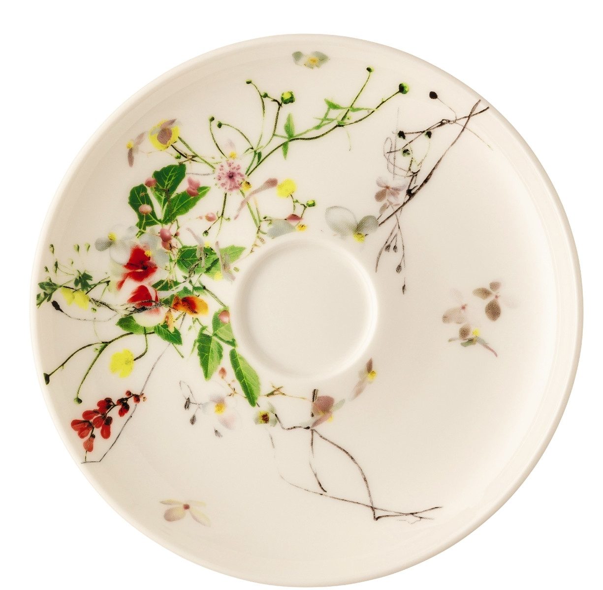 Rosenthal Untertasse Brillance Fleurs Sauvages Kaffee-Untertasse 14 cm, Untertasse