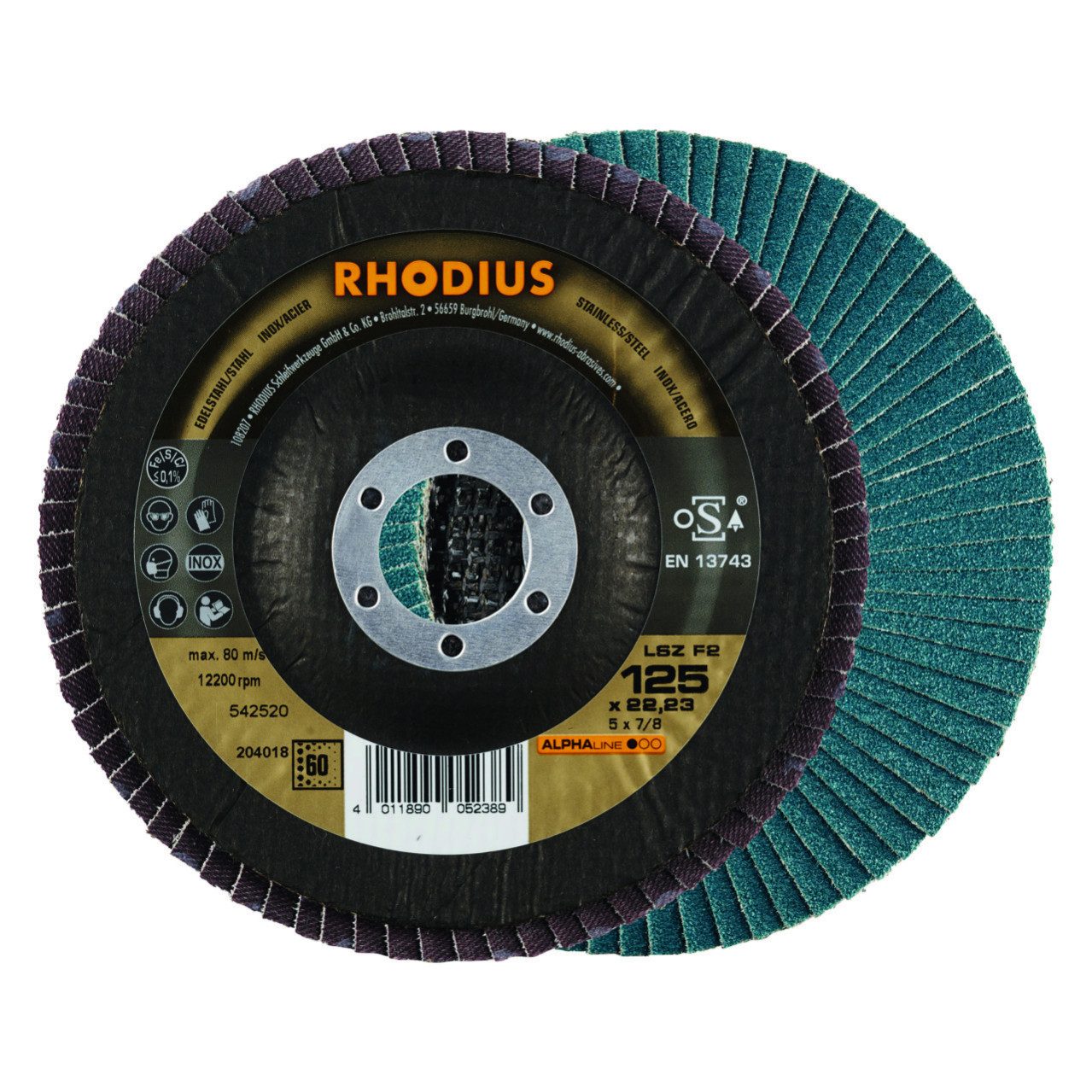 Rhodius JUMBO LONGLIFE TRIM Fächerschleifscheibe – Edelstahl & Stahl Rhodius JUMBO LONGLIFE TRIM Fächerschleifscheibe – Edelstahl & Stahl