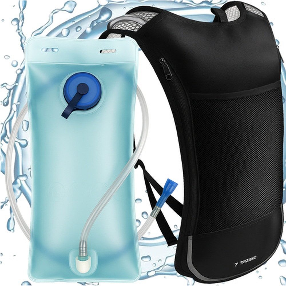 Trizand Trinkrucksack Wassersack-Rucksack 2 L (Set, 1-tlg., Bewässerungssystem), Trinkblase Platz für Smartphone, Snacks, Schlüssel oder Jacke