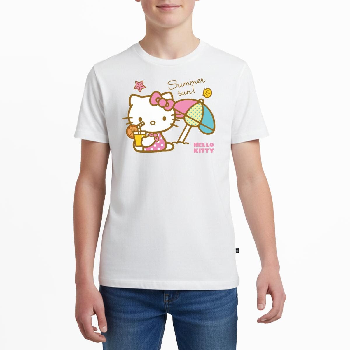 T-Shirt Hello Kitty Am Strand Summer Sun Teenager Premium T-Shirt