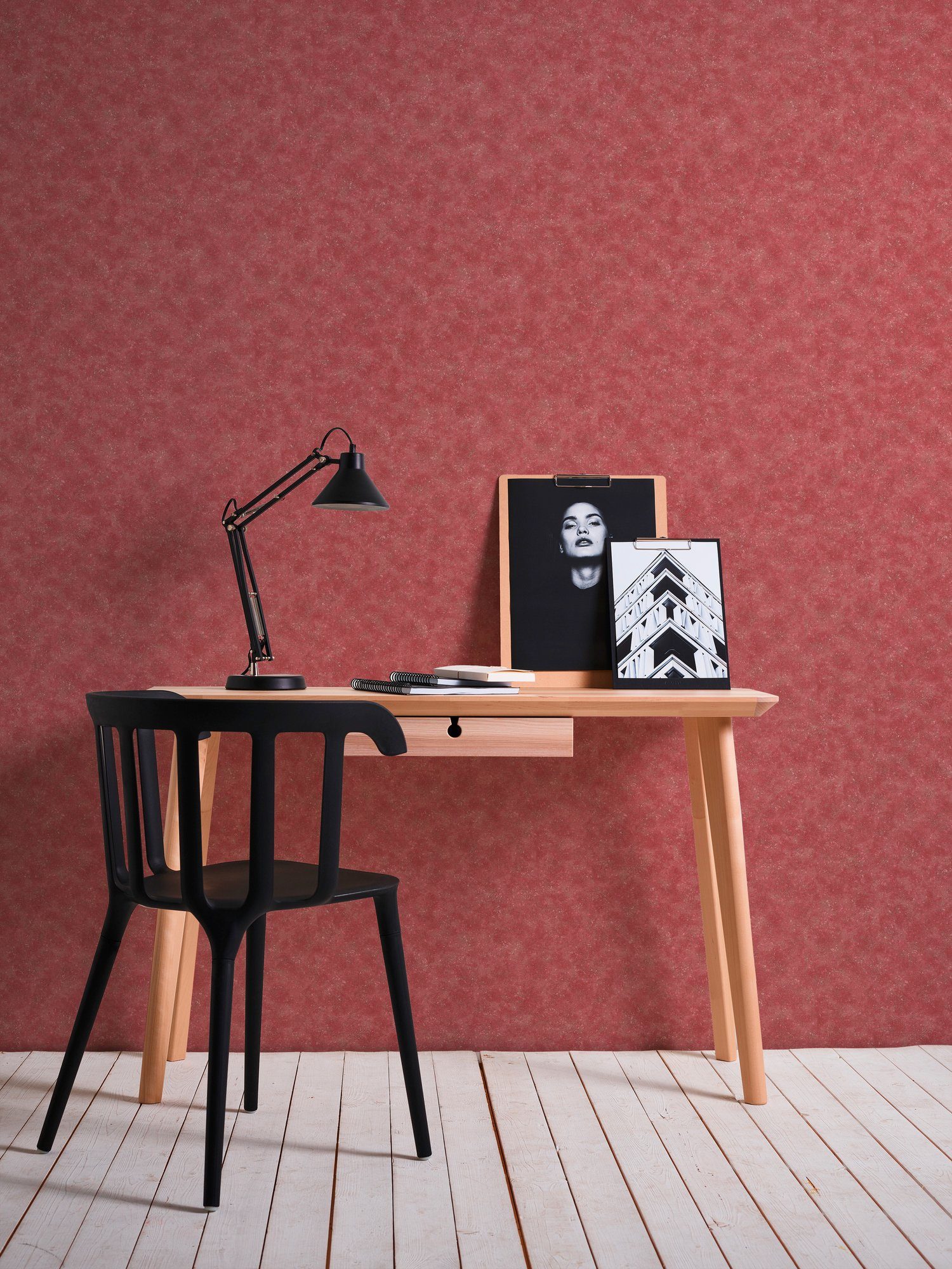 einfarbig, Architects wallpaper, rot Paper Uni Vliestapete Luxury Tapete Einfarbig