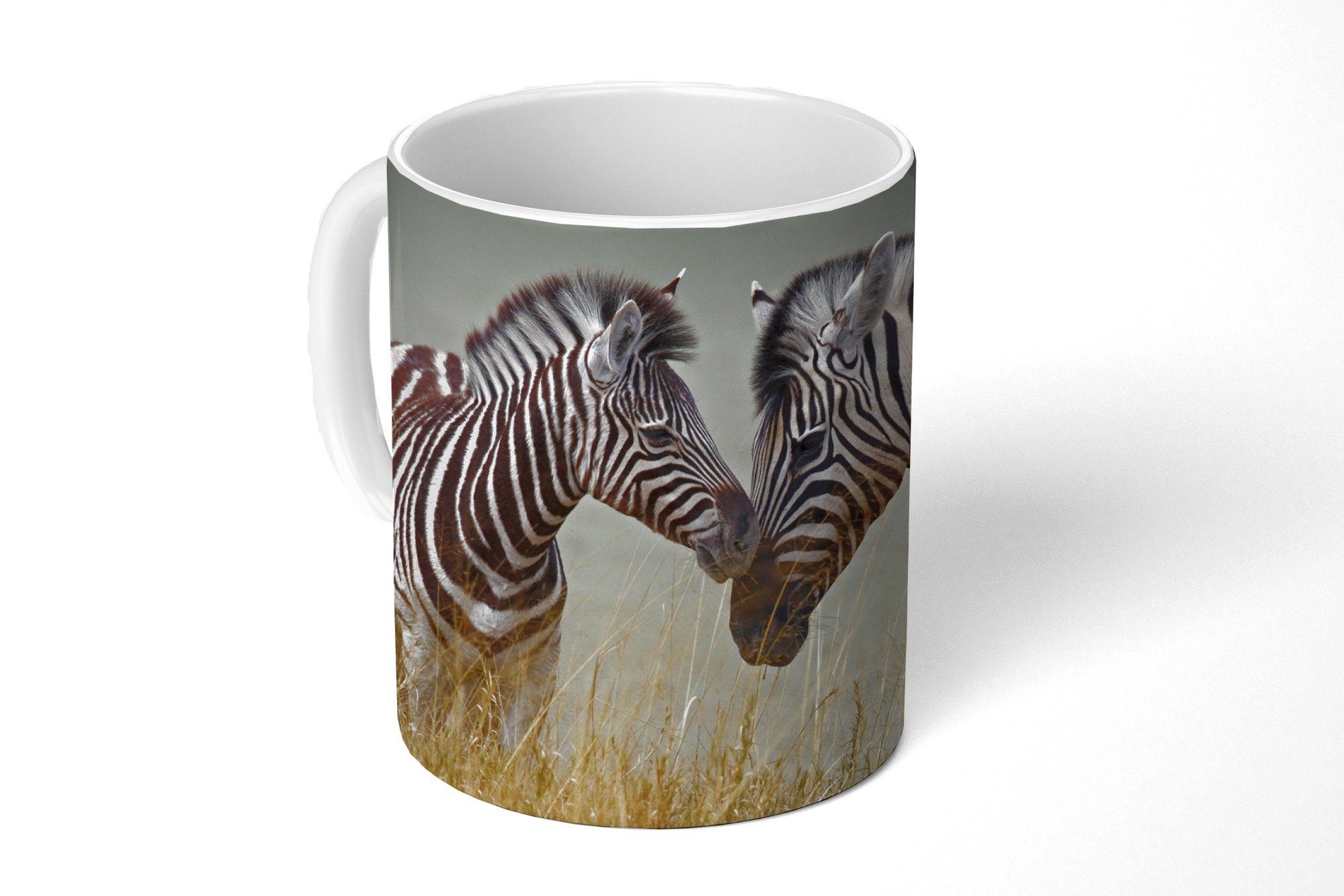 Keramik, Zebramutter Tasse ihr Kaffeetassen, Geschenk Kalb, Becher, Teetasse, und Teetasse, MuchoWow